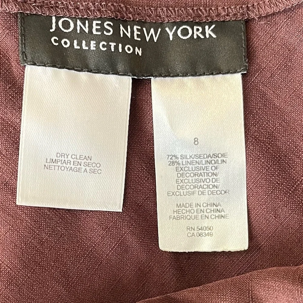 Jones‎ New York Brown A-Line Midi Skirt with Pleats for Casual Work